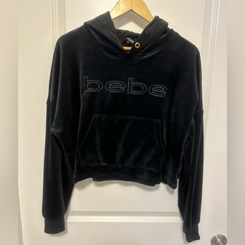 bebe Black Hoodie Sweatshirt